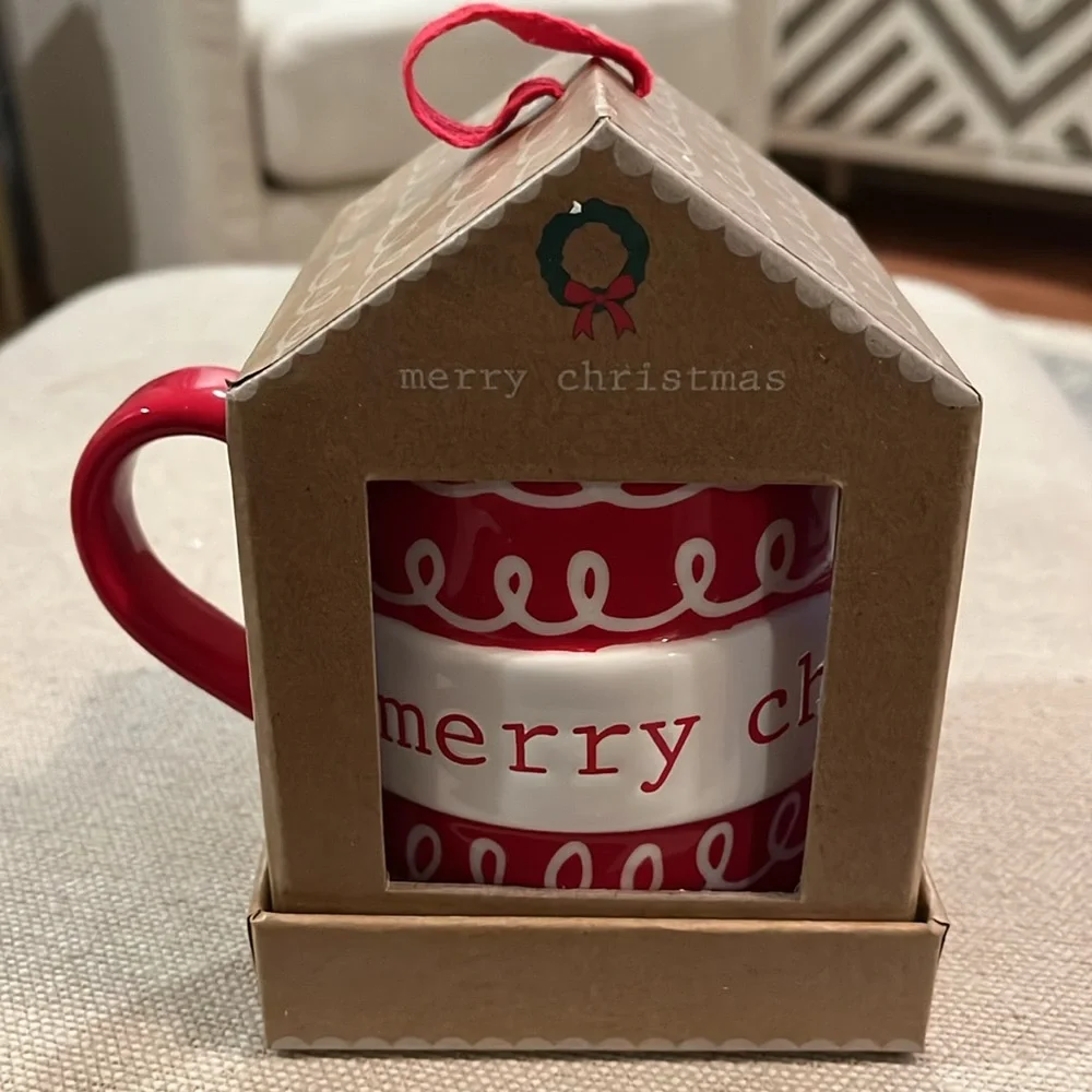 Mud Pie Merry Christmas Gingerbread House Boxed Mug/NWT